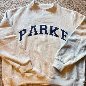 Parke Varsity Mockneck, Classic Grey + Navy, size XXL